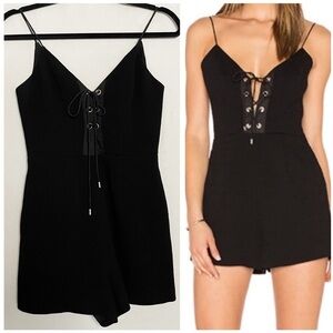 C/MEO Collective “For the People” Lace Up Playsuit Romper